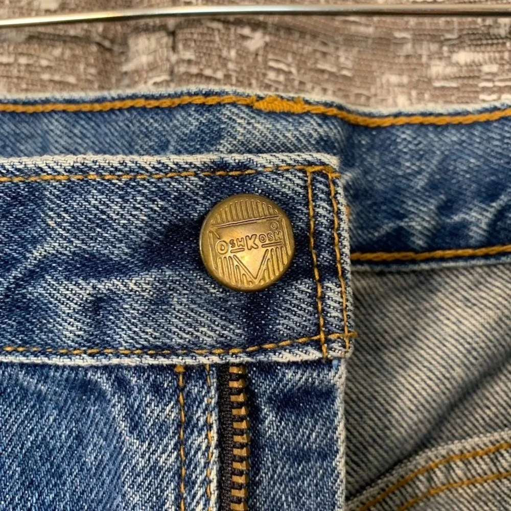 Vintage Oshkosh‎ Bgosh Denim Blue Jeans Scovill Zip Men's 36x30